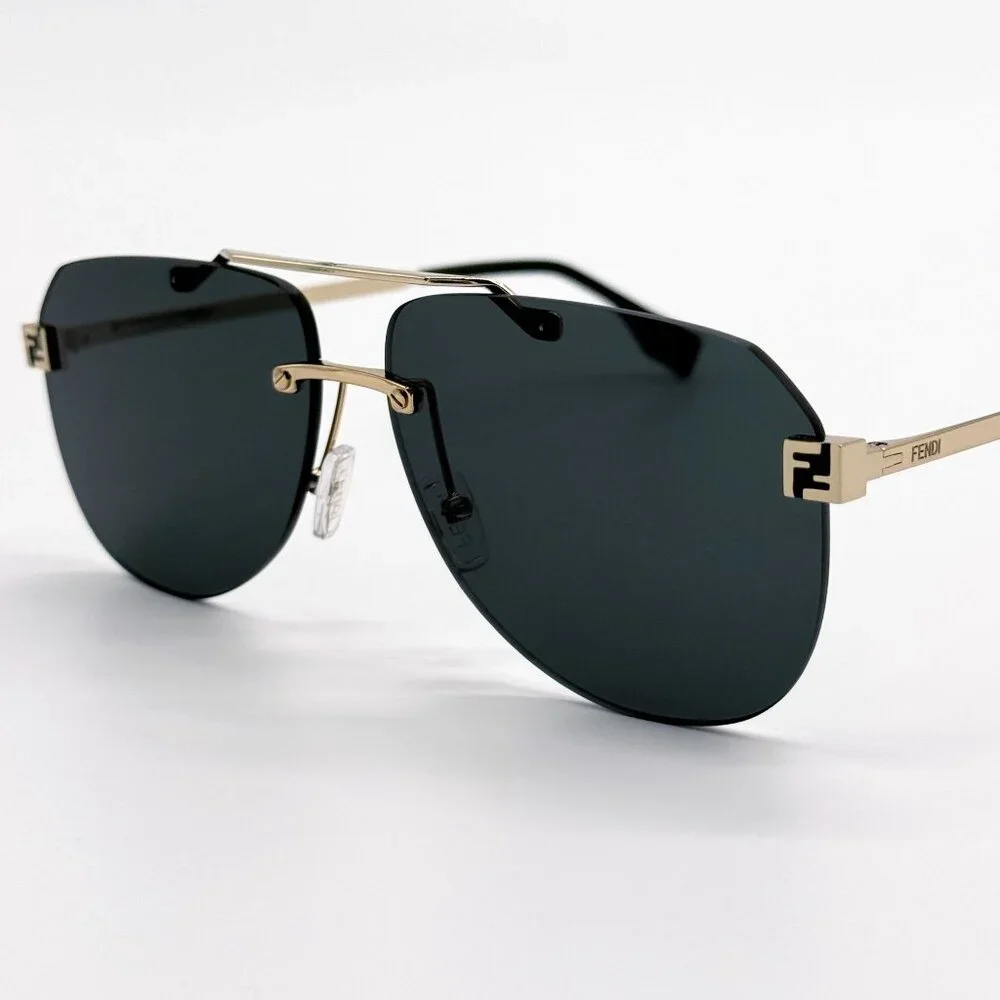 NEW FENDI SUNGLASSES FE40115U 32N GOLD/GREEN UNISEX EYEWEAR